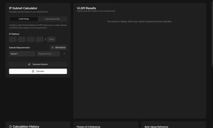 Networking Calculator - A matlabs project